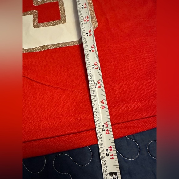 Love & Lazy days medium red women’s top with 13 on it. - Picture 13 of 13